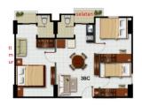 layout ruangan 3 BR hoek.