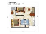 Di Jual Apartemen Grand Pakubuwono Terrace 2BR Luas 57.3 m2 Hanya 850 Juta