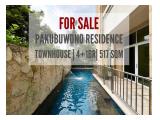 Townhouse Pakubuwono Residence Dijual, Termurah, 4+1Br, 517sqm, Private Pool & Garden, Limited Unit, Direct Owner, Yani Lim 08174969303 
